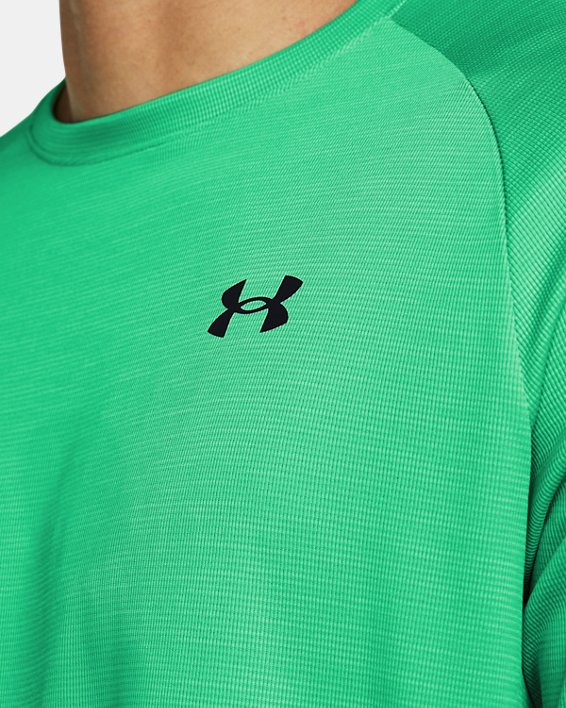 Męska koszulka z krótkimi rękawami UA Tech™ Textured, Green, pdpMainDesktop image number 2